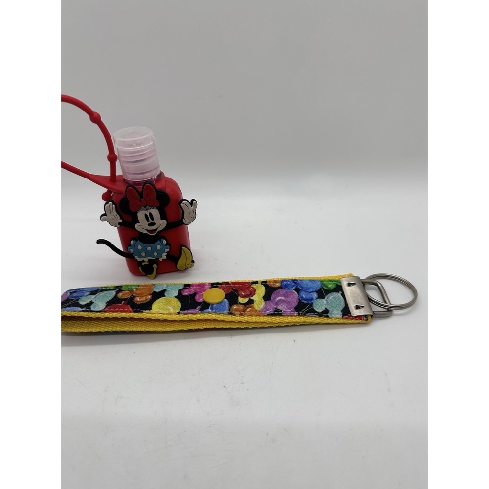 Disney Minnie Hand Sanitizer w Holder + Mickey Ear Holder For Park Bag